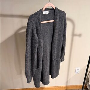 H&M Charcoal Open-Front Cardigan